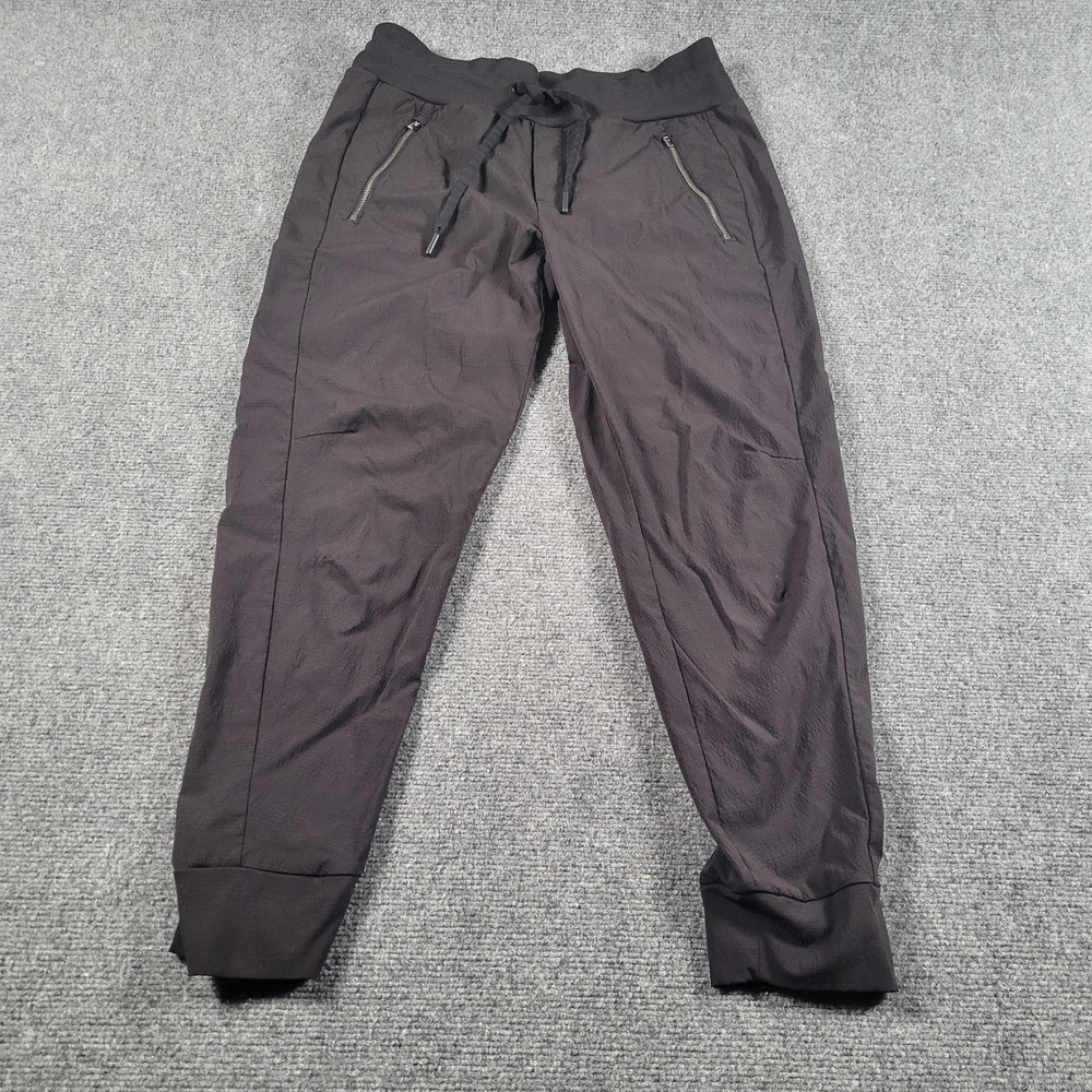 Athleta Trekkie North Jogger Pants Women 6 Black Ripstop Hiking Travel
